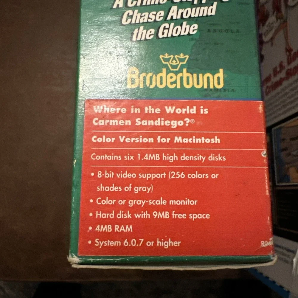 Vintage MacSoftware,Where In The World Is Carmen Sandiego,Where In USA 93 Bigbox